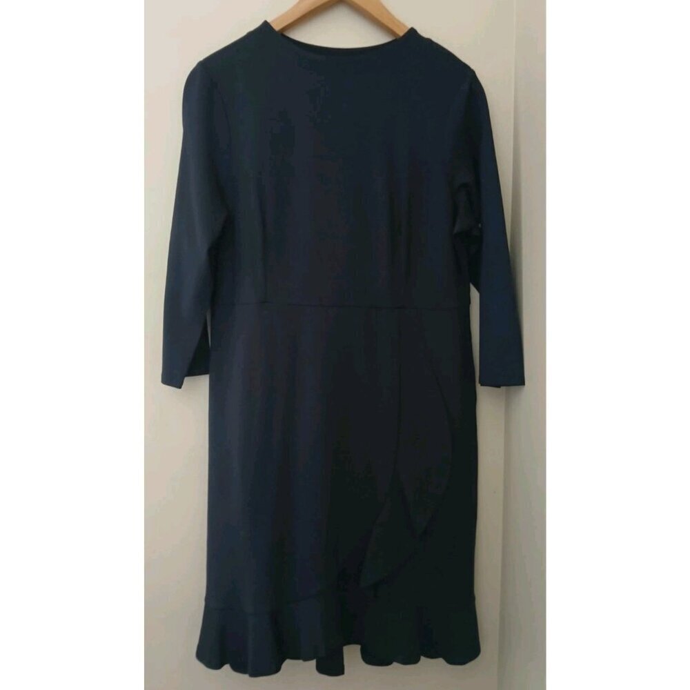 J. Jill Ponte Knit Ruffled‎ Edge Sheath Dress